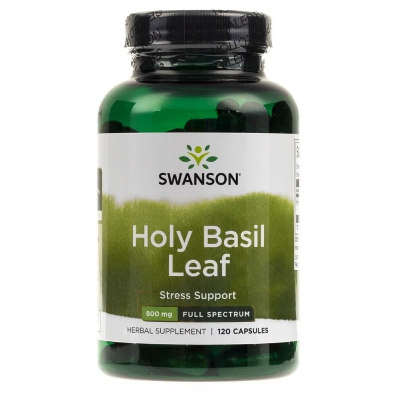 Swanson Holy Basil Leaf (Liść bazylii) 800 mg - 120 kapsułek