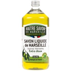 Mydło marsylskie w płynie oliwkowe 1000 ml - Maître Savon