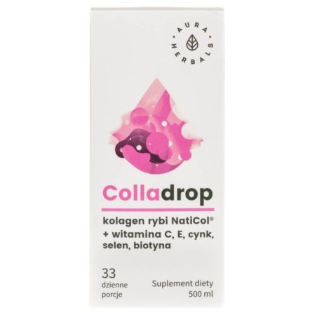 Aura Herbals Colladrop - Kolagen rybi NatiCol® + Wit. C - 500 ml