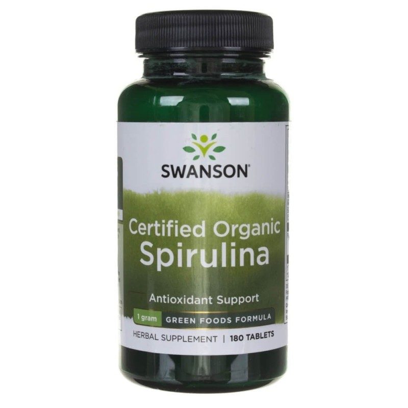 Swanson Spirulina Organiczna Certyfikowana 500 mg - 180 tabletek