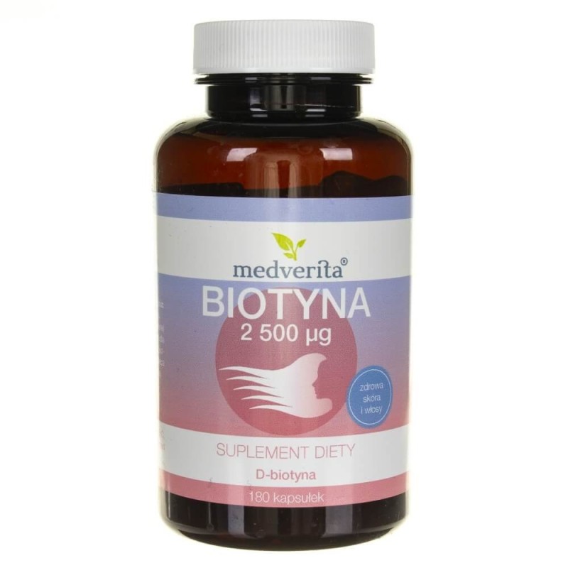 Medverita Biotyna witamina B7 (H) 2500 µg - 180 kapsułek