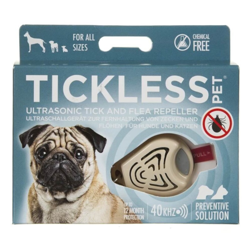 Tickless Pet Ultradźwiękowa ochrona przed kleszczami - Beżowy